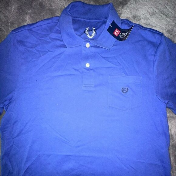 NWTs Chaps Royal Blue Polo Shirt Size Medium - Picture 2 of 5